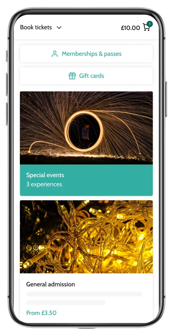 light show ticketing software that is mobile first