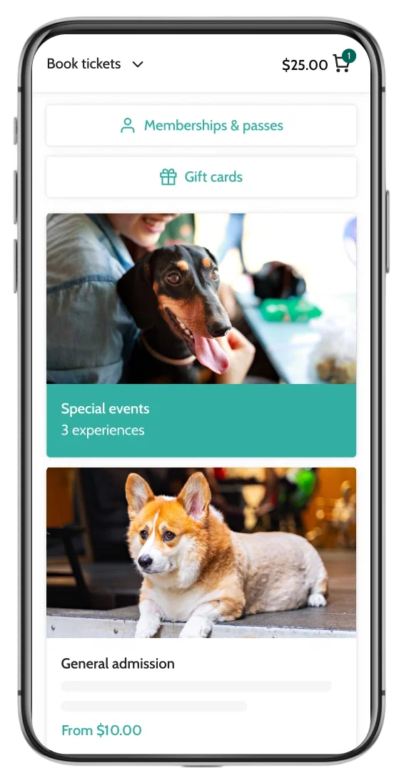 Session capacity and passes in animal cafe booking software